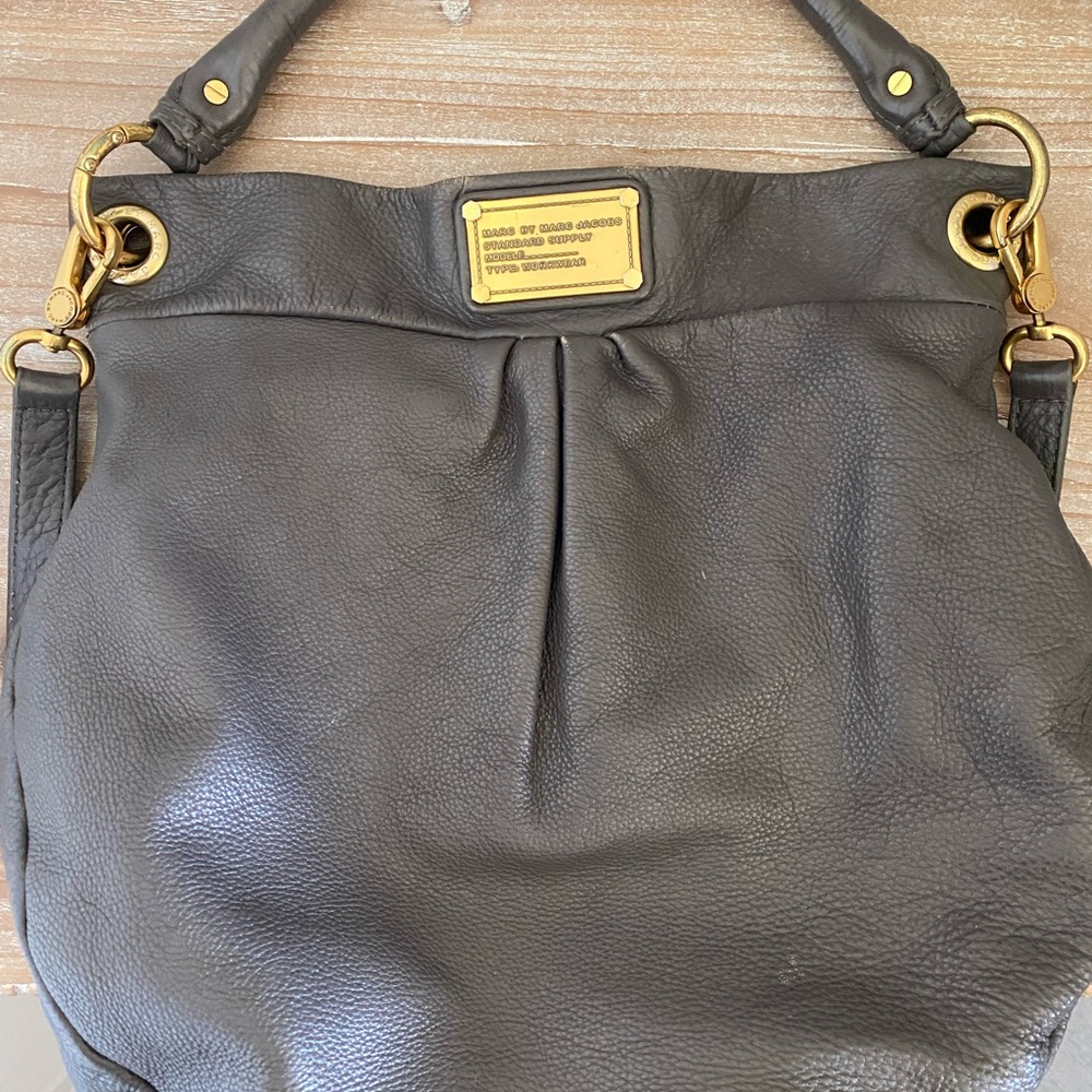 Marc by Marc Jacobs Dark :Gray/Taupe Leather Hobo Bag